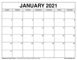 Download printable template for january 2021 calendar printable. Printable January 2021 Calendar Templates With Holidays