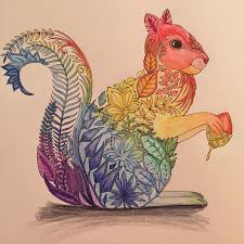Enchanted Forest Colouring Squirrel Johanna Basford Enchanted Forest Coloring Book Enchanted Forest Coloring Enchanted Forest Coloring Book Johanna Basford