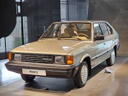 Image result for Dark Blue 1980 Hyundai