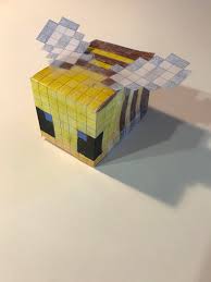 Bees can venture further away if necessary. Paper Minecraft Bee
