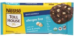 Our white baking chips are gluten free and contain no artificial flavors, colors, or preservatives. Nestle Tollhouse Allergen Free Morsels Reviews Information