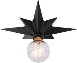 Coming up with inviting black bedroom ideas can pose a unique challenge we have added elegant design ideas mixed with contemporary and newer ideas that are capable of fitting the tastes of any 11. Black Star Ceiling Light Fitting Flush Mount Vintage Ceiling Lamp Metal Industrial Light Fixture E27 Socket Art Deco Wall Lamp Retro Decoration For Kitchen Hallway Bedroom Porch Small Area Amazon Co Uk Lighting