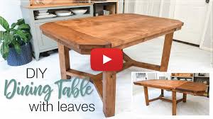 120 rectangular dining table seats up to 12. Diy Dining Table With Leaves Houseful Of Handmade