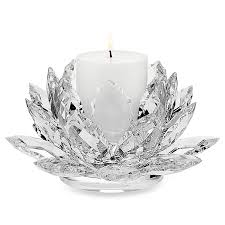 These shannon by godinger lotus crystal votives are just stunning. Godinger Dublin Crystal Lotus Pillar Candle Holder With Candle Bed Bath Beyond