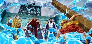 luffy enters marine hq plaza
