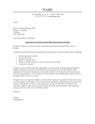 Cover Letter Examples For Pharmaceutical Sales Representative Sample Cover Letter