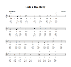 Rock A Bye Baby 6 Hole Ocarina Sheet Music And Tab With Chords And Lyrics