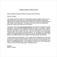 Writing a cover letter can be quick and painless: Free 6 Sample Editorial Assistant Cover Letter Templates In Pdf Ms Word
