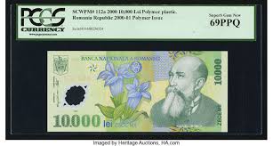 Also, view dollar to leu currency charts. Romania Banca Nationala A Romaniei 10000 Lei 2000 Pick 112a Lot 83183 Heritage Auctions