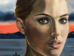 Original Oil Painting Canvas Wall Art Contemporary Natalie Portman Portrait  US