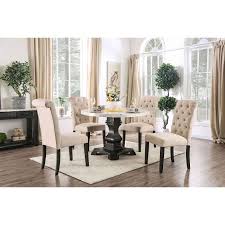 Leather sectional sofa with 1 power recliner, power headrests, chaise and usb power outlet. Venta Ivory Dining Table Set En Stock