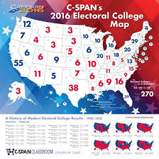 C Span Offers A Free Electoral College Poster And Lesson Plans Electoral College Map Election Night Party Electoral College
