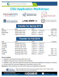Transferring To Fresno State Or Any Other Cal State In Spring 2019 Two Csu Application Workshops T University Of California Fresno State Fullerton California