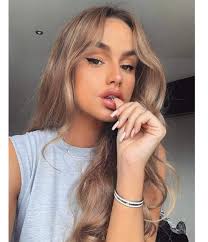 Amazon Com Ealga Ombre Brown Wigs For Afros Realistic Looking Brown Lace Front Wig Wavy Hair Synthetic Wig With Dark Roots Middle Part Long Hair Wig 22 Inch Ealga 005 Beauty