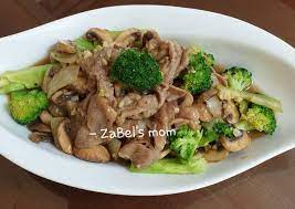 Resep babi cah jamur kancing. Resep Tumis Jamur Brokoli Babi Oleh Hennie Zabel S Mom Cookpad