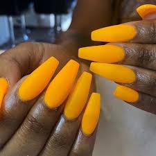 Create your own reusable manicure: 21 Matte Coffin Nails You Need To Try Right Now Stayglam Yellow Nails Design Coffin Nails Matte Yellow Nails