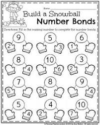 January Kindergarten Number Bonds Addition Worksheet January Kindergarten Worksheets Kindergarten Math Numbers Kindergarten