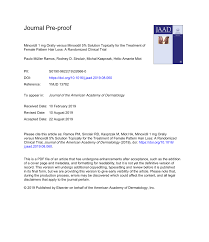 Women's rogaine ® 5% minoxidil. Pdf Minoxidil 1 Mg Orally Versus Minoxidil 5 Solution Topically For The Treatment Of Female Pattern Hair Loss A Randomized Clinical Trial