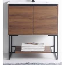 Freestanding aneira full cabinet 36 single bathroom vanity set. Modern Free Standing Bathroom Vanities Allmodern