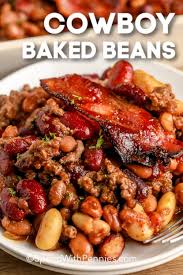 This is an old family recipe. Cowboy Beans Topped With Bacon Spend With Pennies