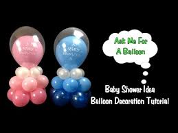 Baby Shower Balloon Decoration Idea Balloon Centerpiece Tutorial Youtube