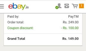 New Code Ebay Loot Flat Rs 100 Off On Rs 150 New User Purchase Coupon Code Ebay Coding Coupons