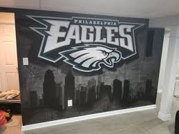 Eagles Mural Philadelphia Eagles Man Cave Decor Eagles Decor Hand Painted Philadelphia Eagles Man Cave Eagles Man Cave Ideas Man Cave Paintings