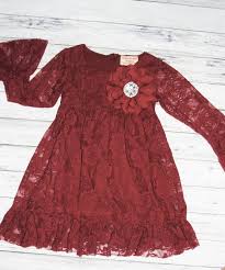 Burgundy Long Sleeve Flower Girl Dresses Christmas Dress Maroon Lace Dress Rustic Girls Dress Ba Toddler Flower Girl Dresses Flower Girl Dresses Maroon Lace Dress