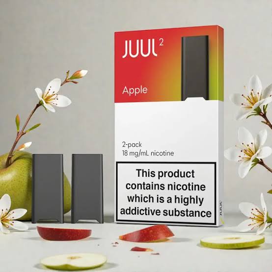 JUUL2 Apple 18mg Pack of 2 Pods – Pre-Filled Disposable Vape