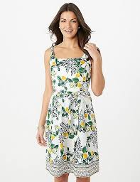 Lemon Fit And Flare Dress Dressbarn Dress For Petite Women Dresses Fit And Flare Dress