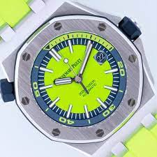 Check spelling or type a new query. 15710st Royal Oak Offshore Diver Lime Green Limited To 50 Pieces Boutique Only The Watchguy