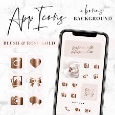 Rose Gold Iphone App Icons Aesthetic App Covers Ios 14 icons provides a new, minimalistic icon set for ios 14. rose gold iphone app icons