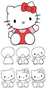Follow along with us and learn how to draw hello kitty. How To Draw Hello Kitty Draw Central Kitty Drawing Hello Kitty Drawing Cute Easy Drawings