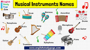 A musical instrument is a device created or adapted for the purpose of making musical sounds. 14 Musical Instruments Names English Study Page