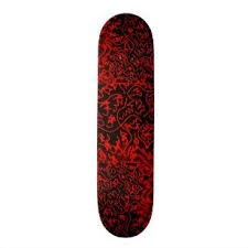 Black And Red Design Abstract Black Red Design 3 Skateboard In 2020 Red Design Black And Red Skateboard Design