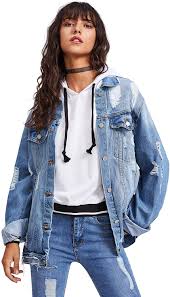 Floerns Women S Ripped Distressed Casual Long Sleeve Denim Jacket At Amazon Women S Coats Shop Discover our wide array of products and shop online: floerns women s ripped distressed casual long sleeve denim jacket