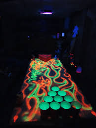 Boyfriends Blacklight Beer Pong Blacklight Party Summer Party Themes Neon Party