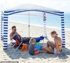 Portable beach cabana tent sun shelter 180cm upf50 carry bag sunshine outdoor. Shoppers Go Wild For Beach Cabana Calling It The Ultimate Summer Buy Daily Mail Online