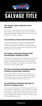 Check spelling or type a new query. Reasons Why A Vehicle Might Have A Salvage Title