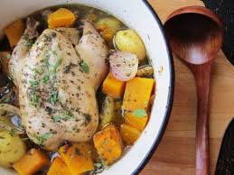 Chicken In A Pot Poule Au Pot With Potatoes And Squash Recipe Recipe Serious Eats Recipes Eat