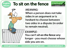 Sit On The Fence Idiom English Idioms Idioms Learn English