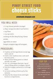 This Is How To Make Pinoy Street Food Cheese Sticks Using Cheese Powder Cheese Sticks Cheese Powder Pinoy Street Food