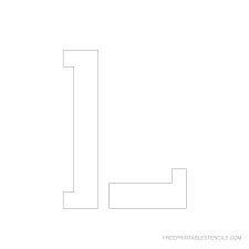Printable lettering for the classroom and diy craft project. Printable 4 Inch Letter Stencil L Letter Stencils Free Printable Letter Stencils Letter Stencils Printables