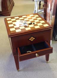 Bombay Game Table With Playing Pieces For Chess Carolescollections Table Games Decorative Boxes Quality Furniture