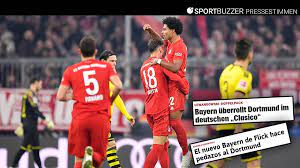 Dortmund hat aus den ersten beiden aktionen gleich zwei tore gemacht, aber es war jetzt nicht so. Internationale Pressestimmen Zum Fcb Sieg Gegen Den Bvb Flicks Neue Bayern Zerreissen Dortmund In Stucke Sportbuzzer De