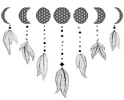 Eine blume des lebens tattoo ist ein passendes design für spirituelle personen und für diejenigen, die an heiligen geometrie designs interessiert. Mondphasen Traumfanger Mit Blume Des Lebens Mondphasen Tattoo Blume Des Lebens Tattoo Tattoo Weiss