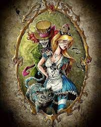 Here is what is included * 24 illustrations from the original vintage alice in wonderland novels, with dark gothic colors in teal, purple and blue, and floral embellishments. 21 Dark Alice In Wonderland Ideas Dark Alice In Wonderland Alice In Wonderland Wonderland