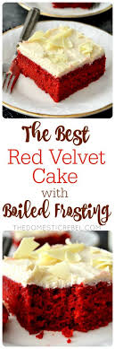 Preheat the oven to 350 degrees f. The Best Red Velvet Cake With Boiled Frosting The Domestic Rebel
