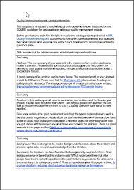 Improvement Report Template 6 Templates Example Templates Example Report Template Templates Best Templates