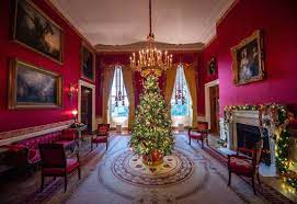 White House 2022 Christmas Tree See How The Bidens Have Decorated For Their 1St White House Christmas : Npr